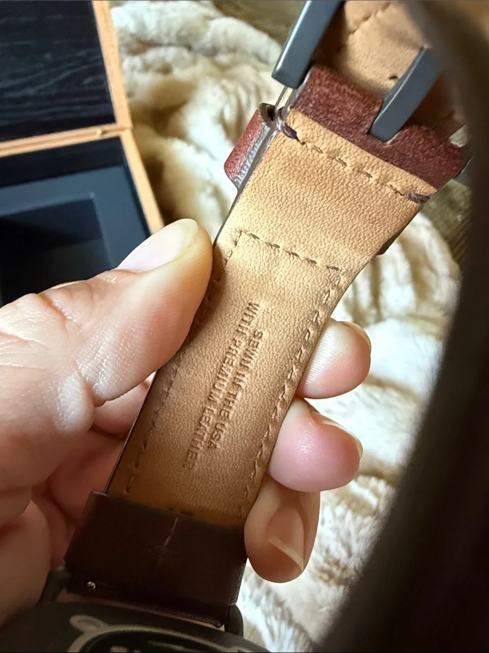 Shinola Guardian Men's Brown Leather Strap Watch with Black Dial & Gunmetal Case